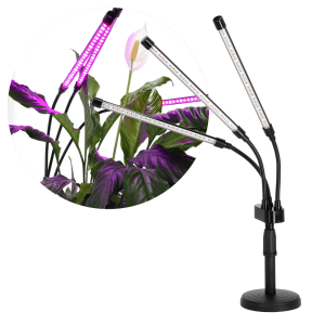 Plantelys Lampe | 23 PPF | 10W | 3 lyselementer | VITARO 3ST MINI | Sort — produktbillede fra PlusLED
